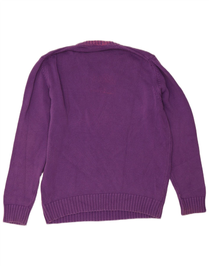 Maglione Zara da uomo con scollo a V grande viola