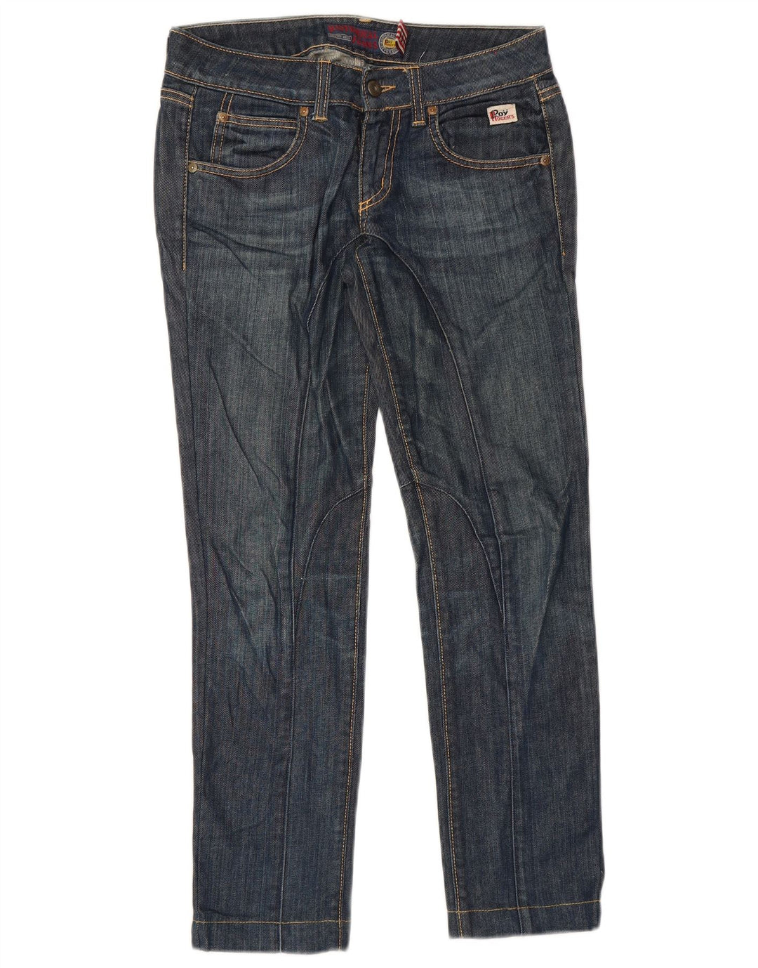 Jeans slim da donna Roy Rogers W24 L28 cotone blu navy