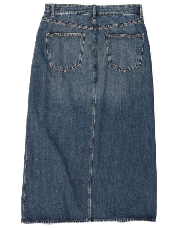 Gonna di jeans a vita alta da donna Zara grande W30 blu