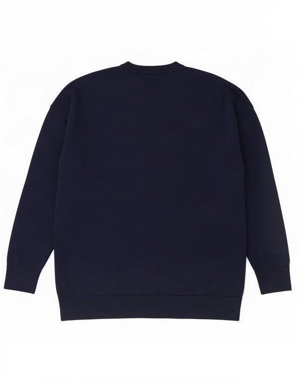 Maglione da uomo con scollo a V Marks & Spencer in lana blu navy media