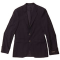 JAEGER Giacca blazer da uomo a 2 bottoni UK 36 piccola lana a quadri blu navy