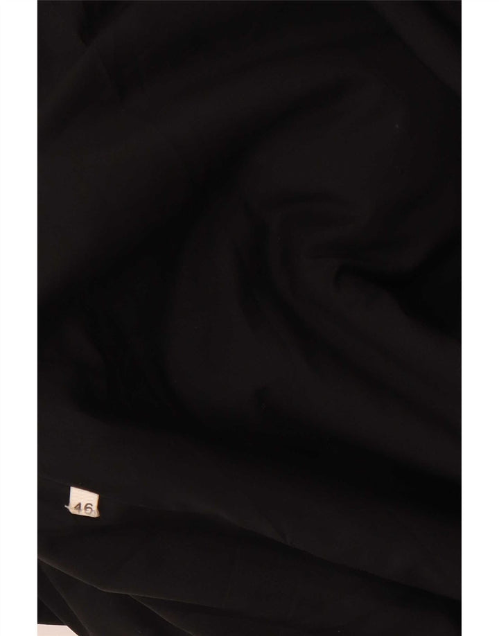 Cappotto oversize in pelle vintage da donna IT 46 grande nero