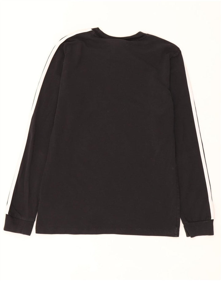 Top Adidas da donna a manica lunga UK 10 piccolo cotone nero