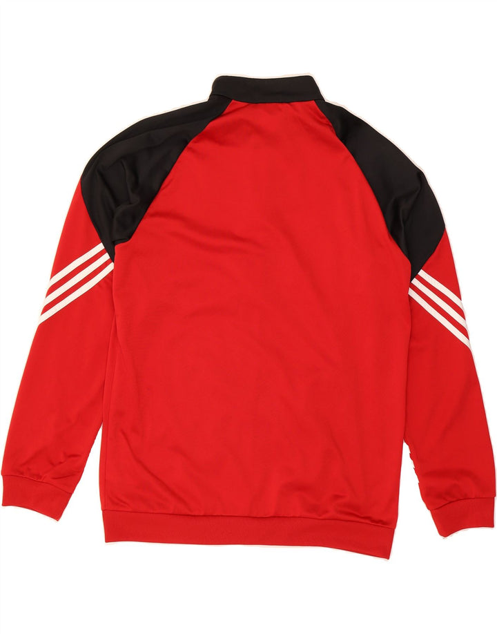 ADIDAS Mens Tracksuit Top Jacket Large Red Colourblock Polyester Vintage Adidas and Second-Hand Adidas from Messina Hembry 