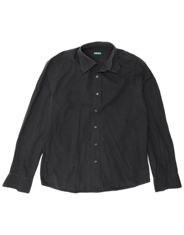 Camicia Benetton Uomo Media Nera