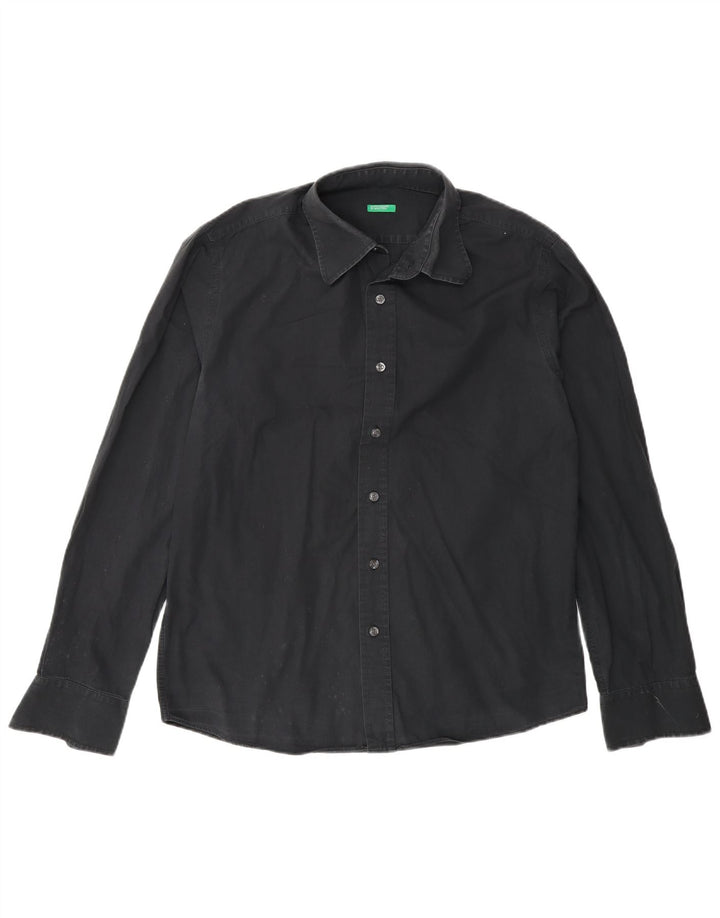 Camicia Benetton Uomo Media Nera