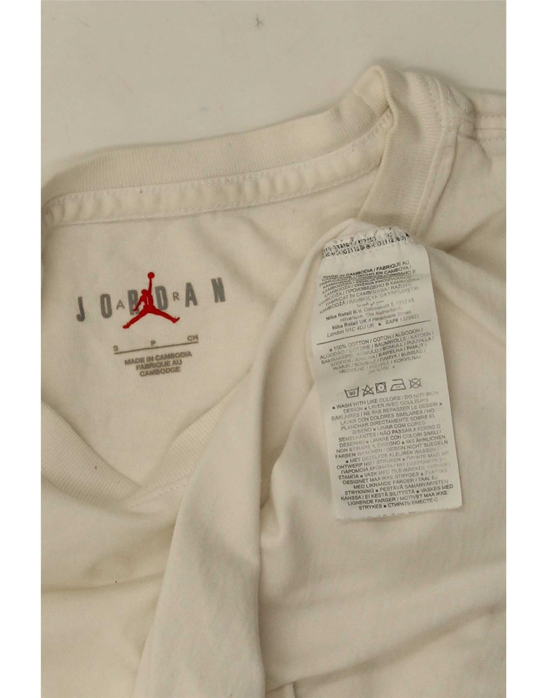 T-shirt grafica da uomo Jordan Top piccola in cotone bianco