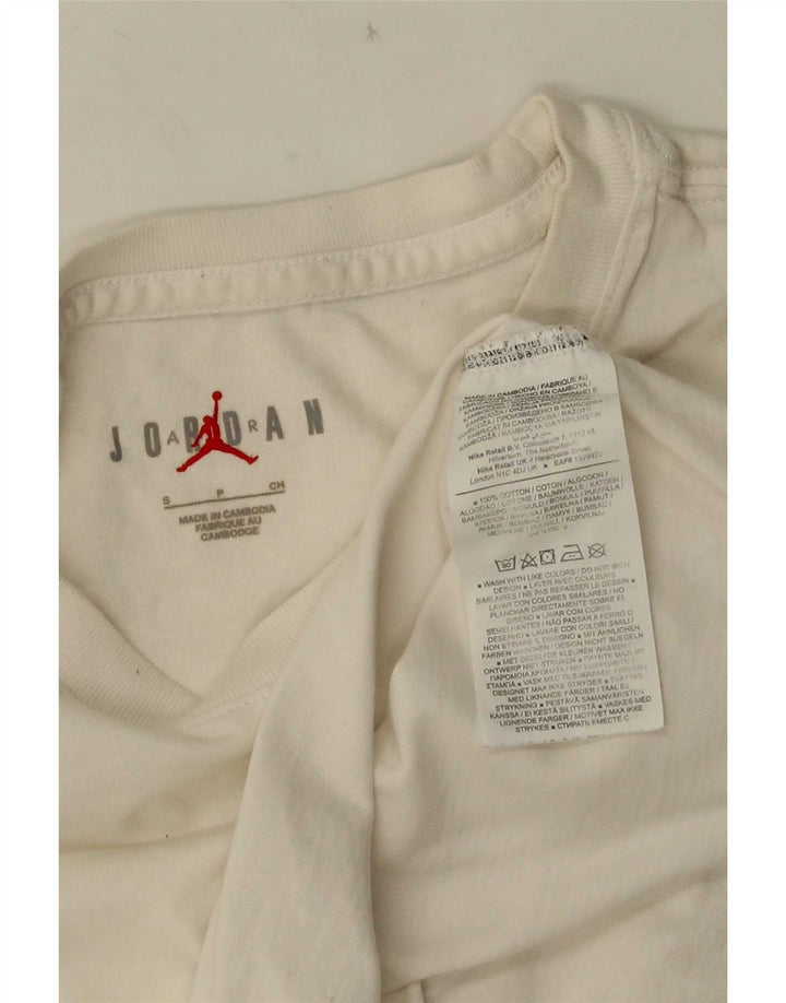 T-shirt grafica da uomo Jordan Top piccola in cotone bianco