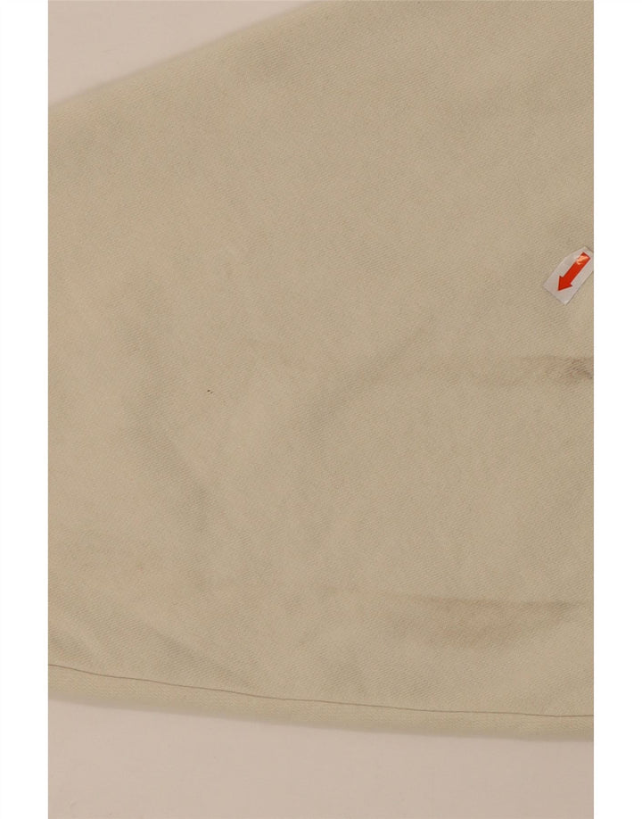 NIKE Felpa corta oversize da donna, maglione UK 10, piccola, cotone bianco sporco