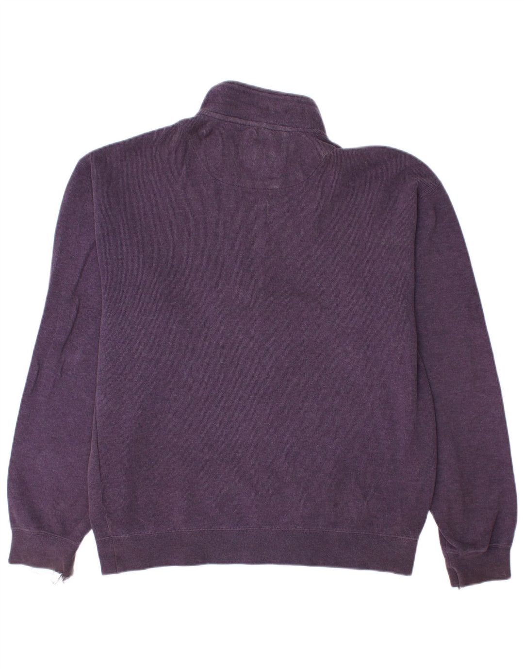 ORVIS Felpa con collo con zip da uomo Maglione cotone viola medio