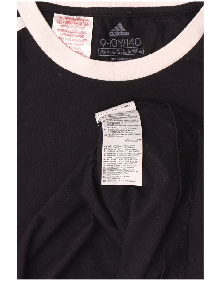 T-shirt ADIDAS per bambina 9-10 anni in cotone nero