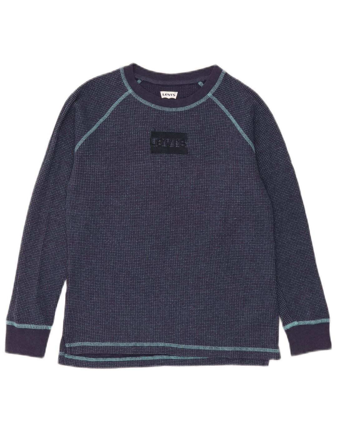 Maglia Levi's da ragazzo a manica lunga 11-12 anni in cotone blu navy