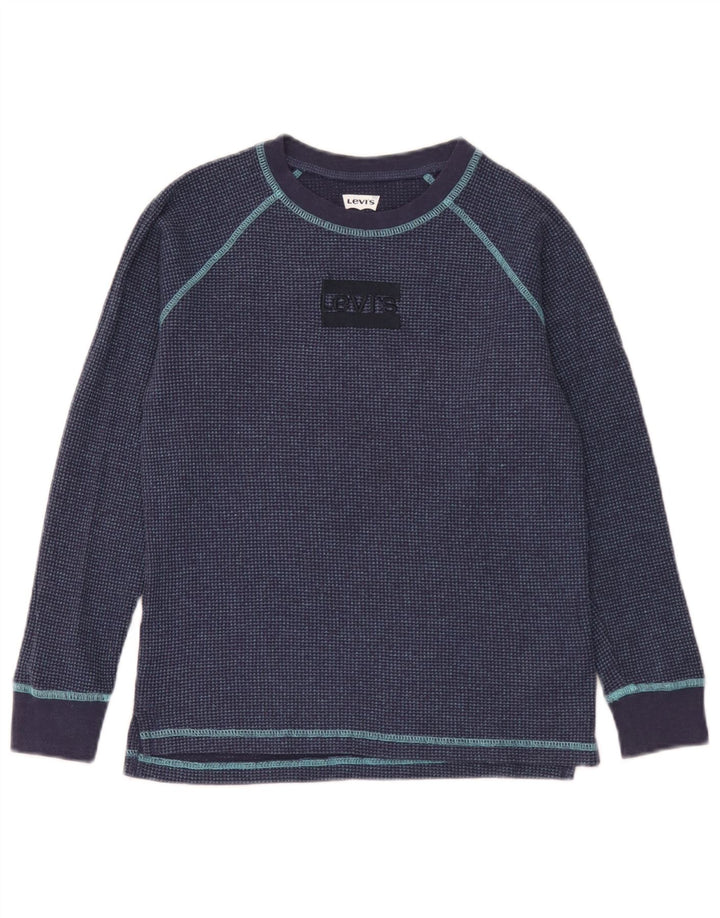 Maglia Levi's da ragazzo a manica lunga 11-12 anni in cotone blu navy