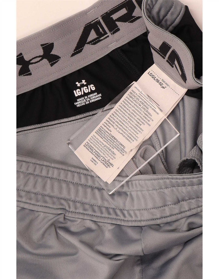 Pantaloncini sportivi con grafica da uomo Under Armour, grandi, in poliestere color block grigio