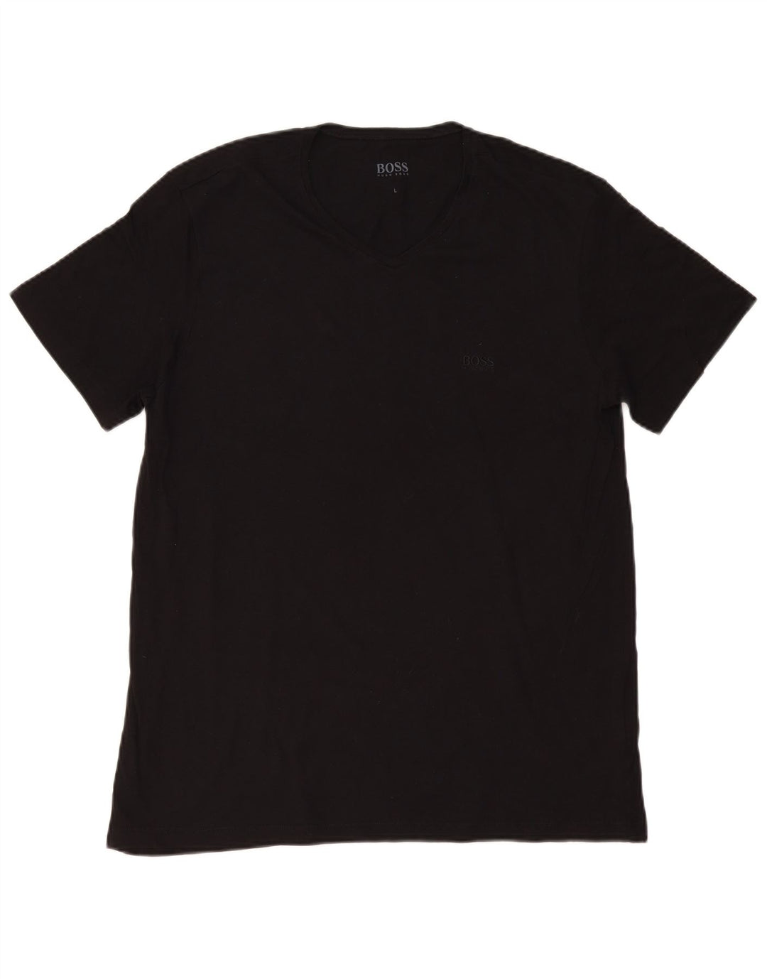 T-shirt da uomo HUGO BOSS Top grande in cotone nero