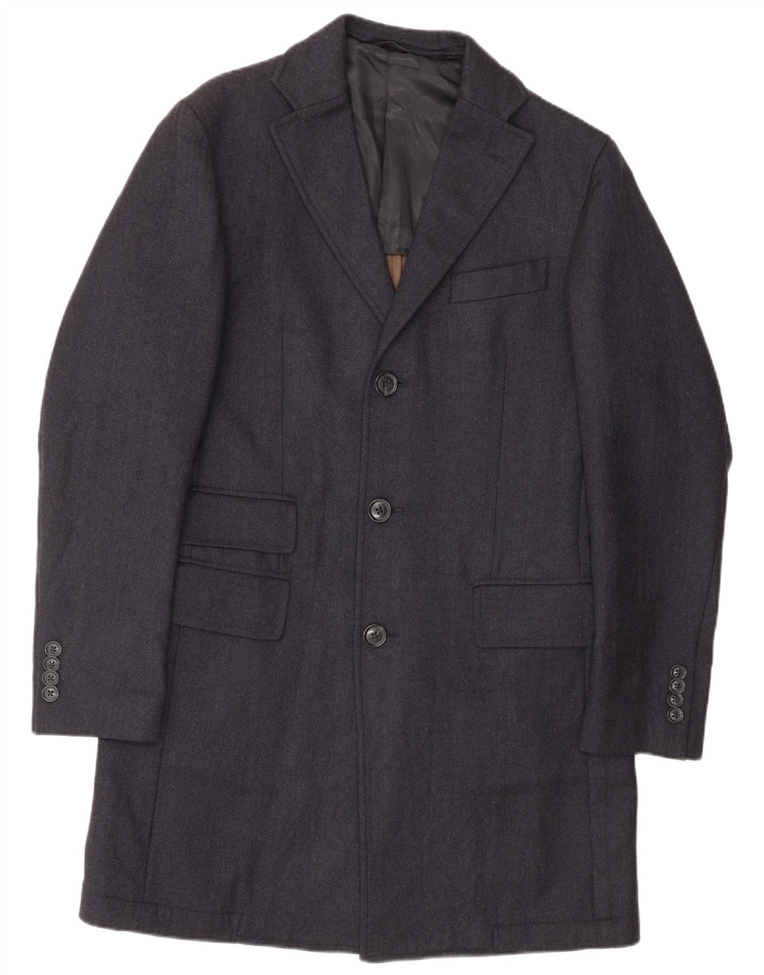 LUIGI BIANCHI Giacca blazer lunga da uomo IT 48 Medio Blu Navy Classico