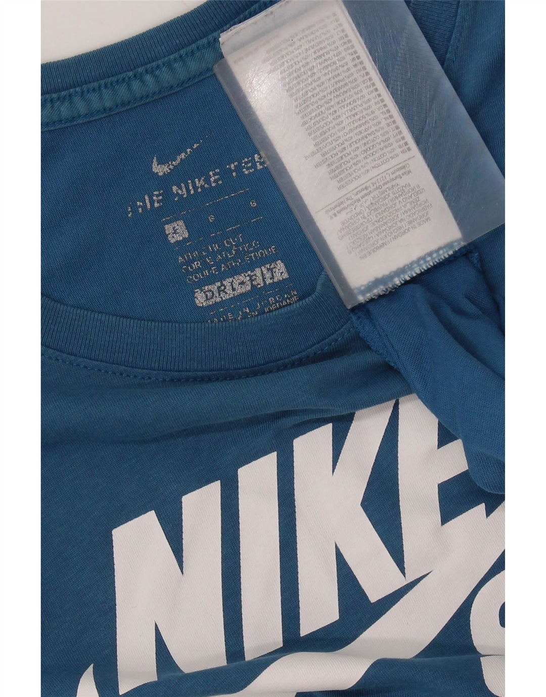 NIKE T-shirt grafica da uomo dal taglio atletico, grande, in cotone blu