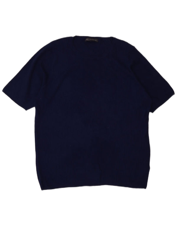 Maglione maglione girocollo da donna Marks & Spencer UK 22 3XL Blu navy