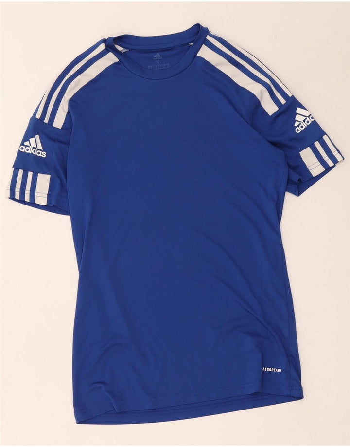 T-shirt Adidas Aeroready da uomo, piccola, in poliestere color block blu