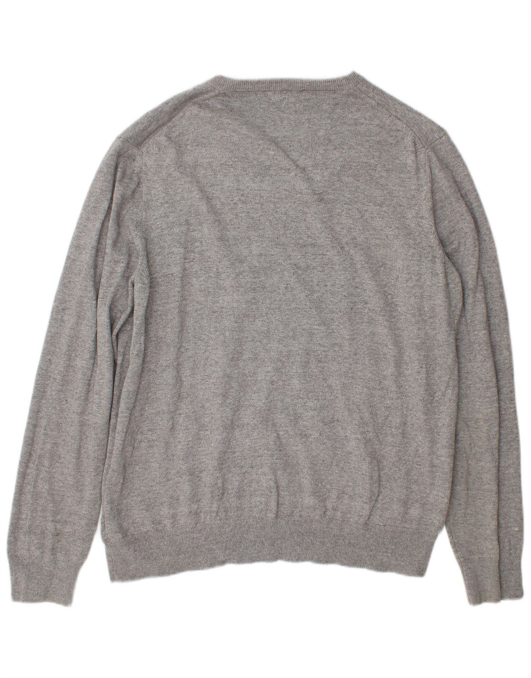 Maglione da uomo con scollo a V Marks & Spencer XL in cotone grigio