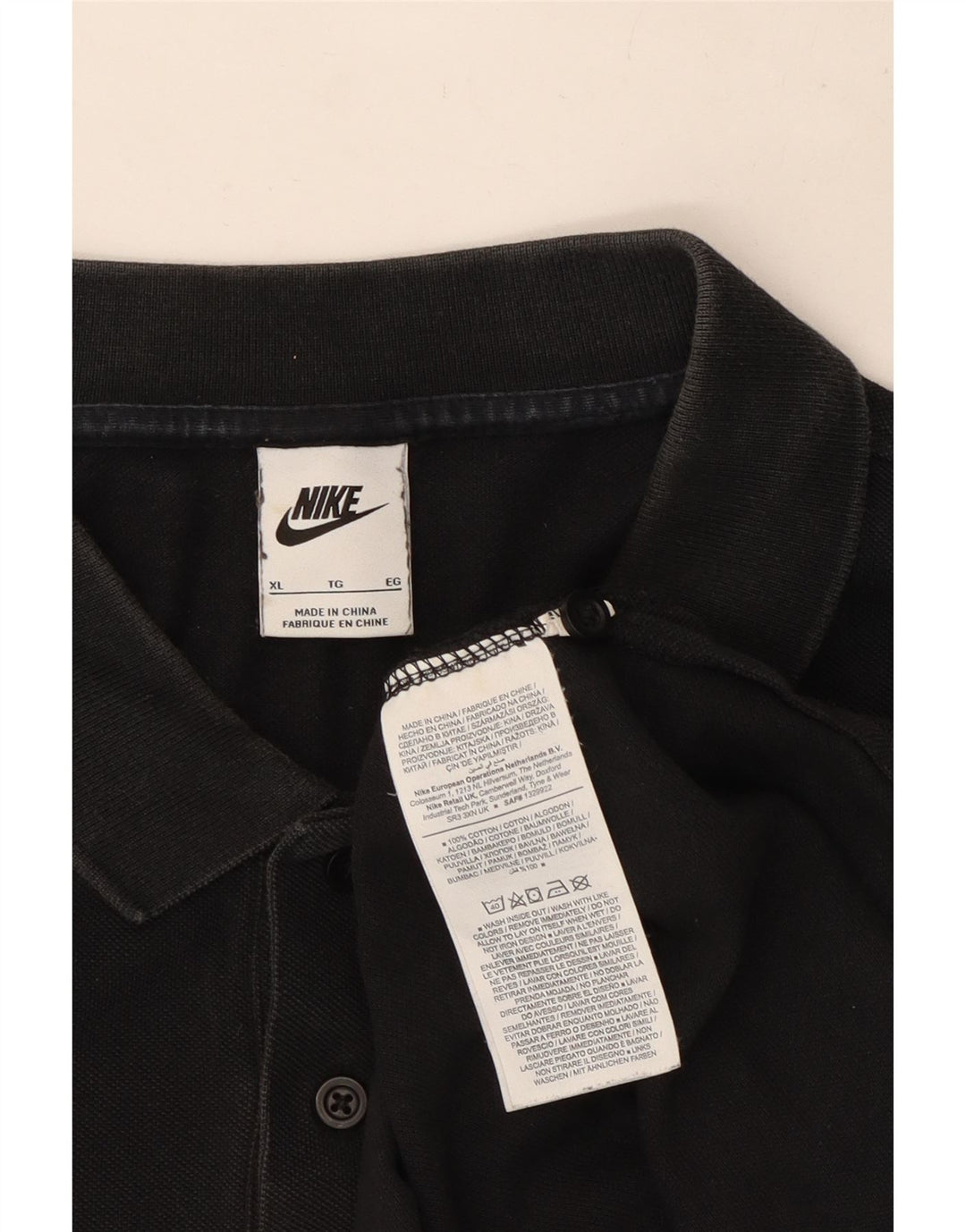 Polo Nike da uomo XL in cotone nero