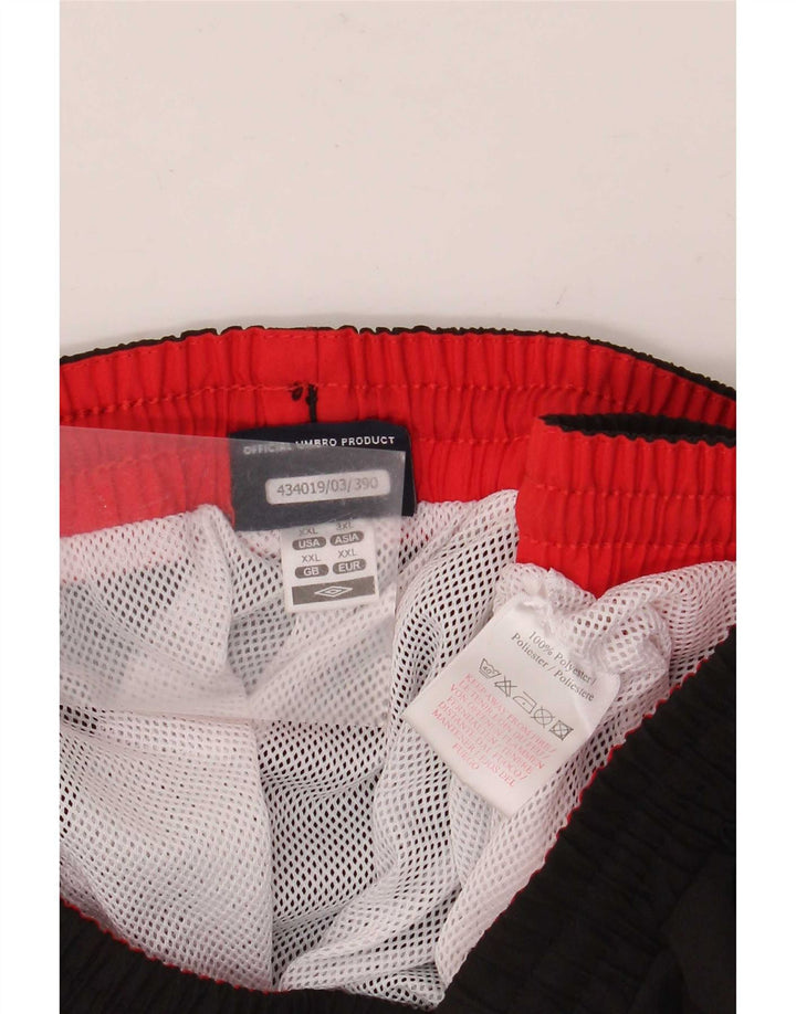 Pantaloncini da bagno grafici da uomo Umbro 2XL poliestere nero