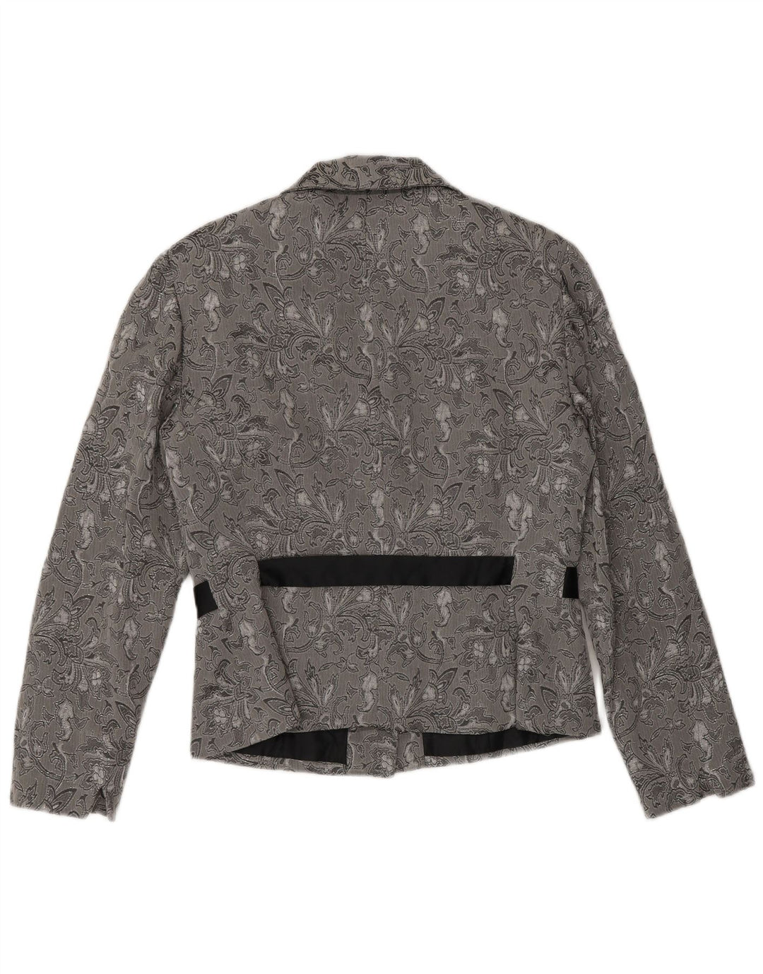 Giacca blazer da donna a 2 bottoni Perceptions UK 8 Small Rayon floreale grigio
