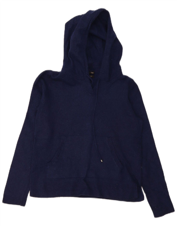 Maglione maglione con cappuccio da donna Massimo Dutti UK 10 piccolo lana blu navy
