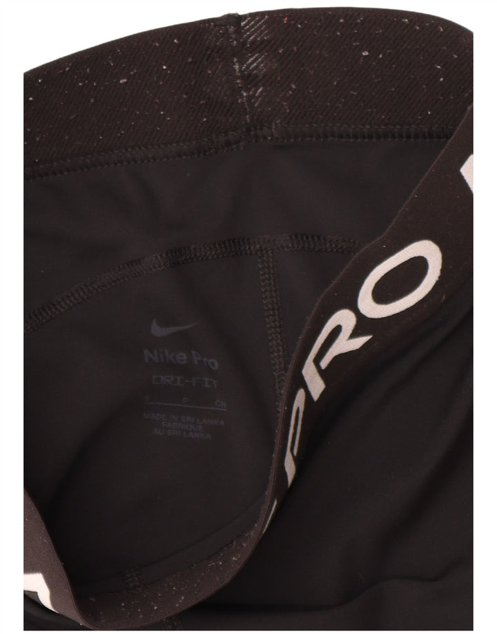 Leggings Nike Dri Fit Graphic Capri da donna UK 10 piccoli neri