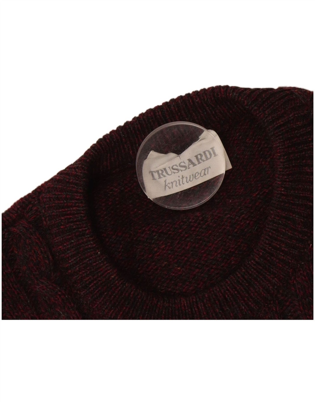 Maglione Maglione Girocollo Uomo Trussardi XL Bordeaux Chiazzato
