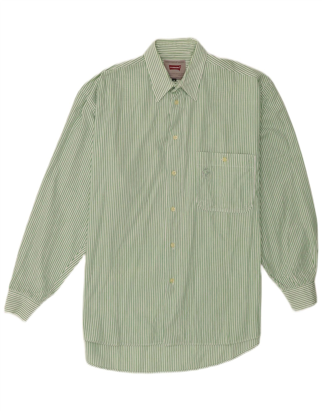 Camicia da uomo Carrera a righe verde medio