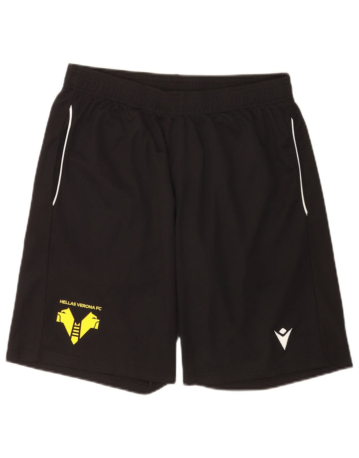 Pantaloncini sportivi Macron da uomo HELLAS VERONA grandi in poliestere nero
