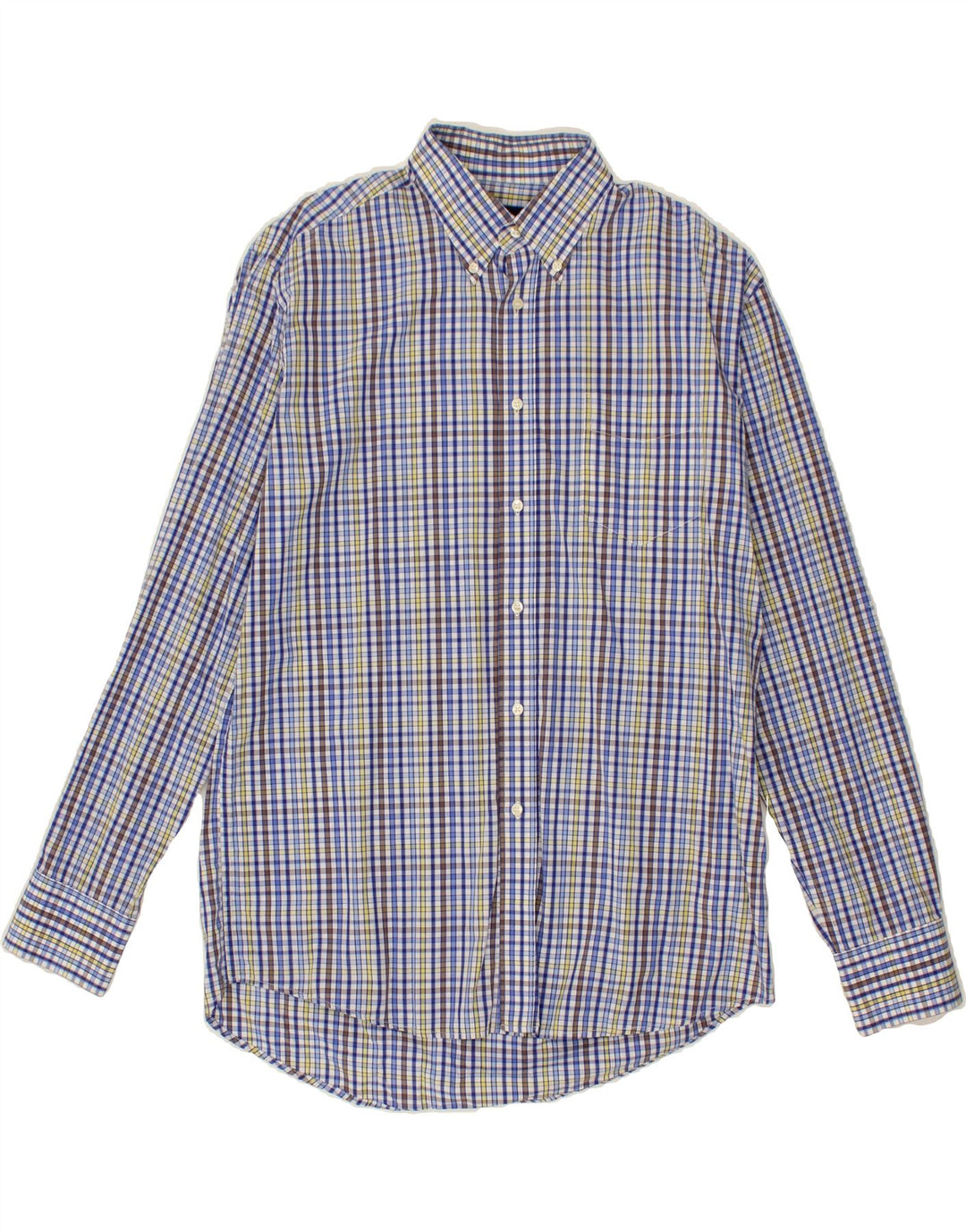 DACK'S Mens Regular Fit Shirt Large Blue Check Cotton Vintage Dack's and Second-Hand Dack's from Messina Hembry 