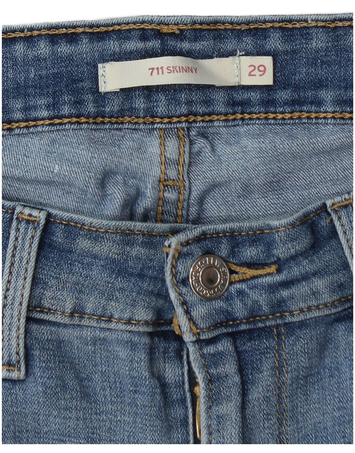 Jeans Levi's da donna 711 skinny W29 L30 cotone blu