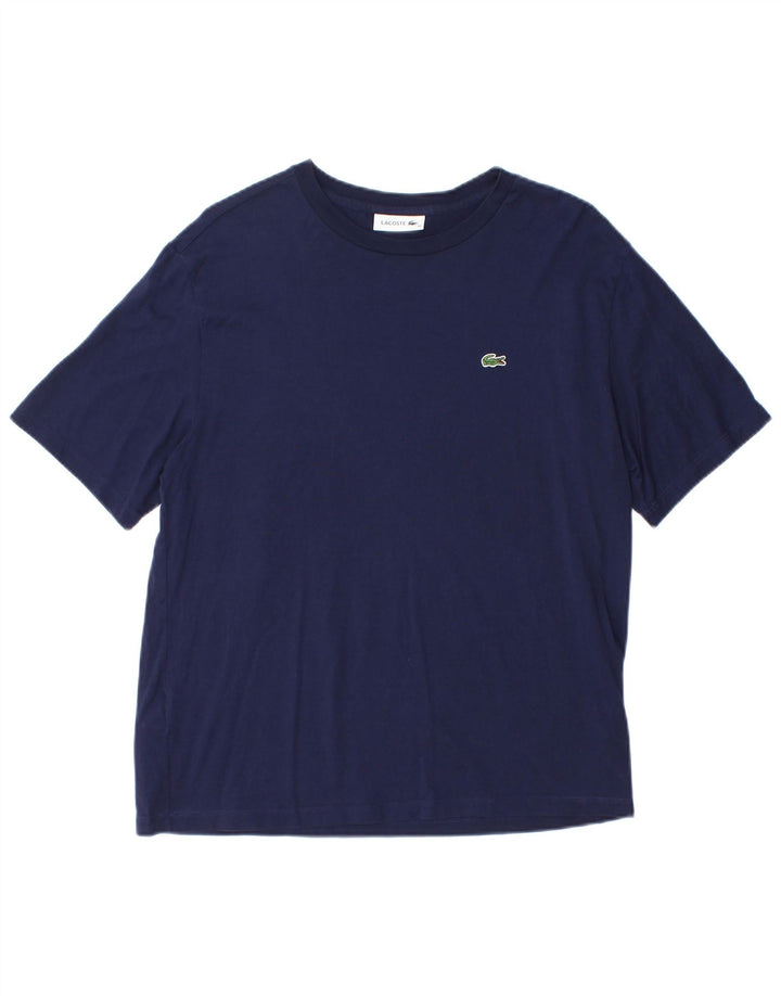T-shirt da donna Lacoste taglia 38 media in cotone blu navy