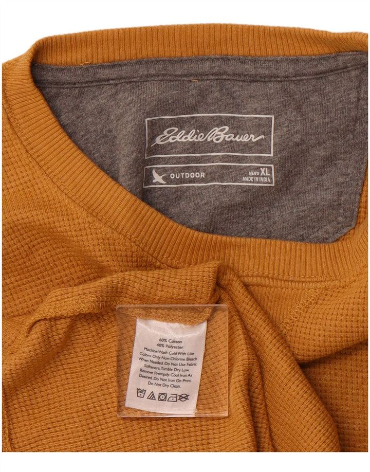 T-shirt da esterno da uomo Eddie Bauer Top XL in cotone beige