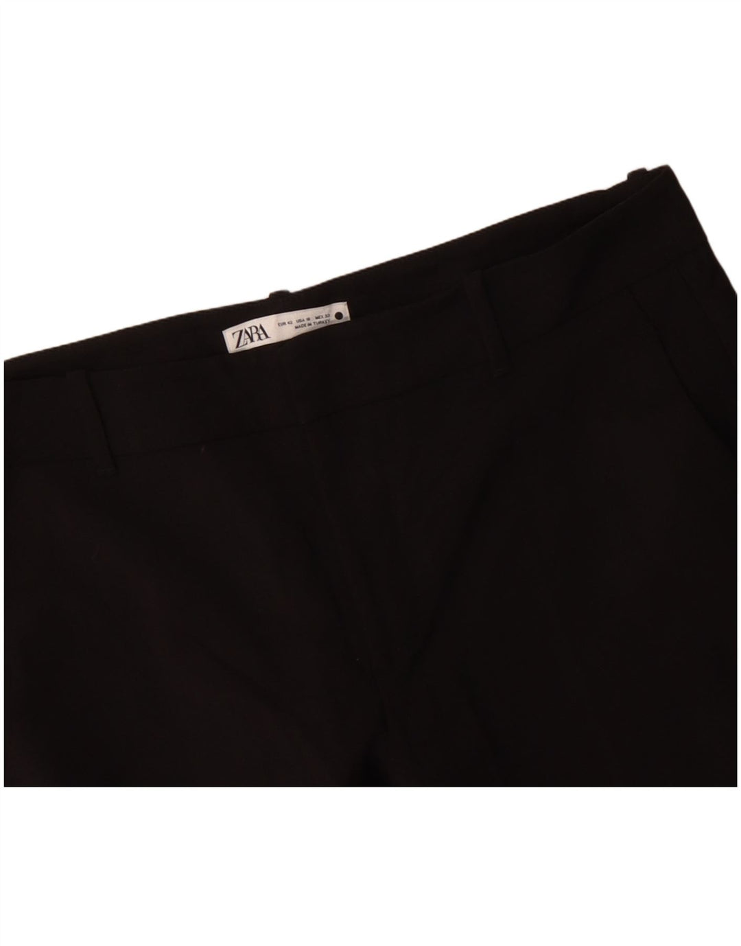 Pantaloni chino slim da donna ZARA EU 42 Large W32 L27 cotone nero