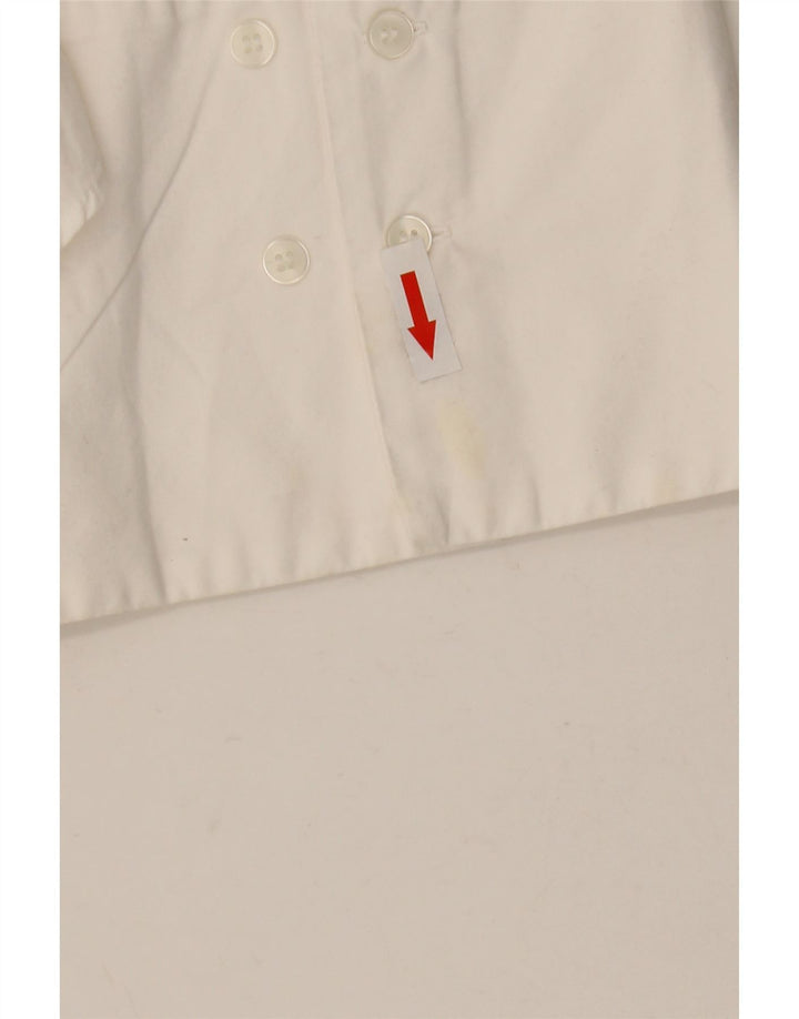 ZARA Camicia Camicia Oversize da Donna UK 10 Piccola Bianca