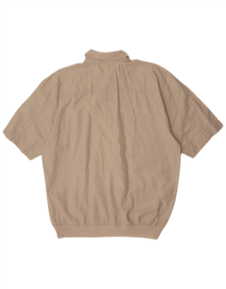 Camicia pullover a maniche corte da uomo Donny & Max beige medio
