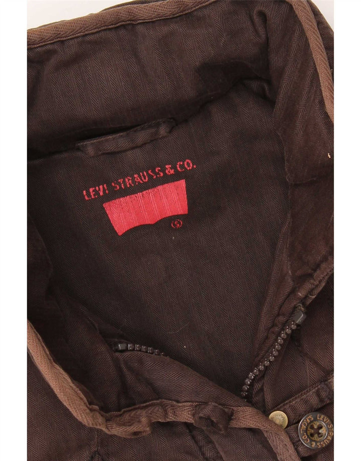 Giacca a vento da donna Levi's UK 10 piccola spina di pesce marrone