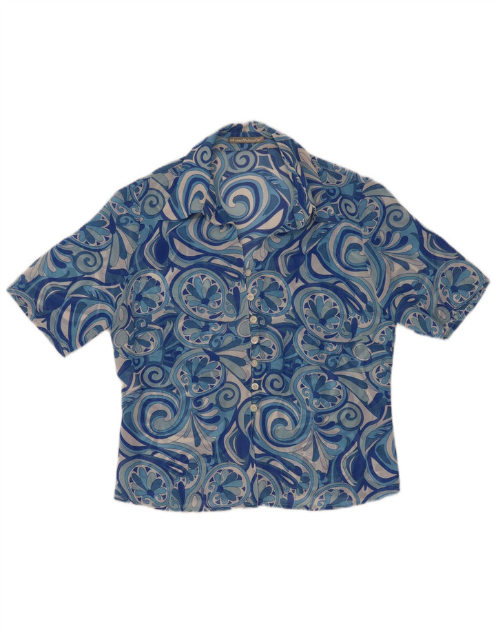 Camicia a maniche corte da donna Marronetto IT 44 Blu medio Paisley