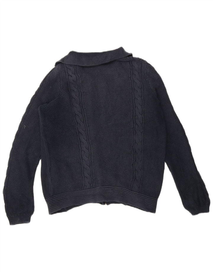 Maglione cardigan autografo da donna Marks & Spencer UK 14 grande blu navy