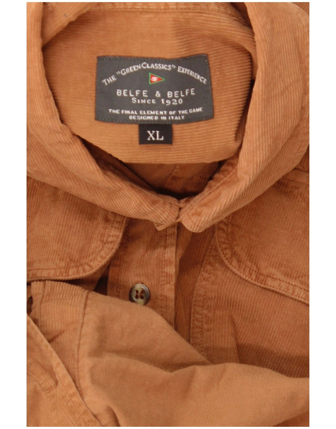 Camicia da uomo in velluto a coste Belfe & Belfe XL Beige