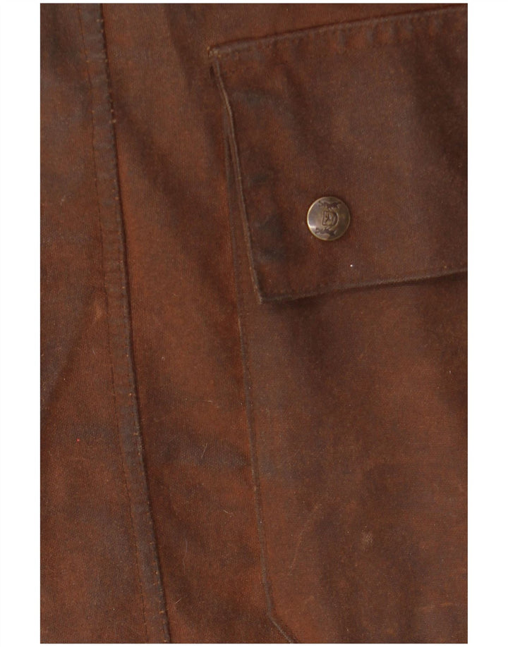 HUNTER Mantella da caccia in cotone cerato con cappuccio da caccia da uomo UK 34 XS cotone marrone