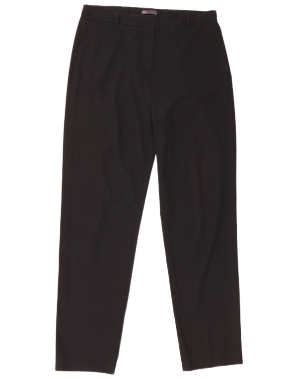 Pantaloni chino a vita alta da donna Marks & Spencer UK 14 Large W34 L32 neri