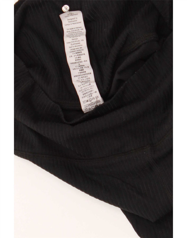 Leggings corti da donna Lululemon UK 8 piccoli in nylon nero