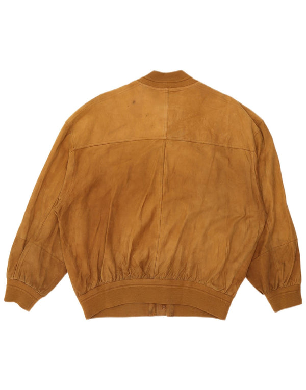 James Dillon Bomber da uomo in pelle scamosciata UK 40 Large Beige Pelle