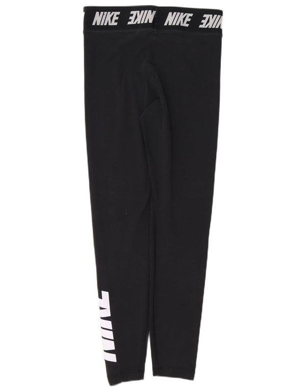 Leggings grafici da donna NIKE UK 14 cotone nero medio