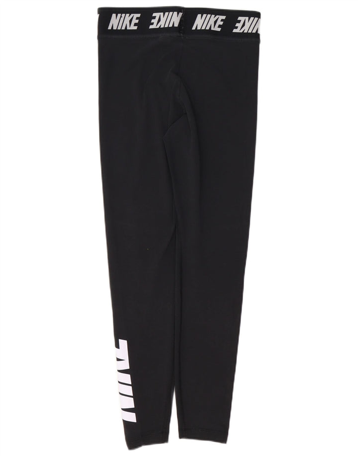 Leggings grafici da donna NIKE UK 14 cotone nero medio