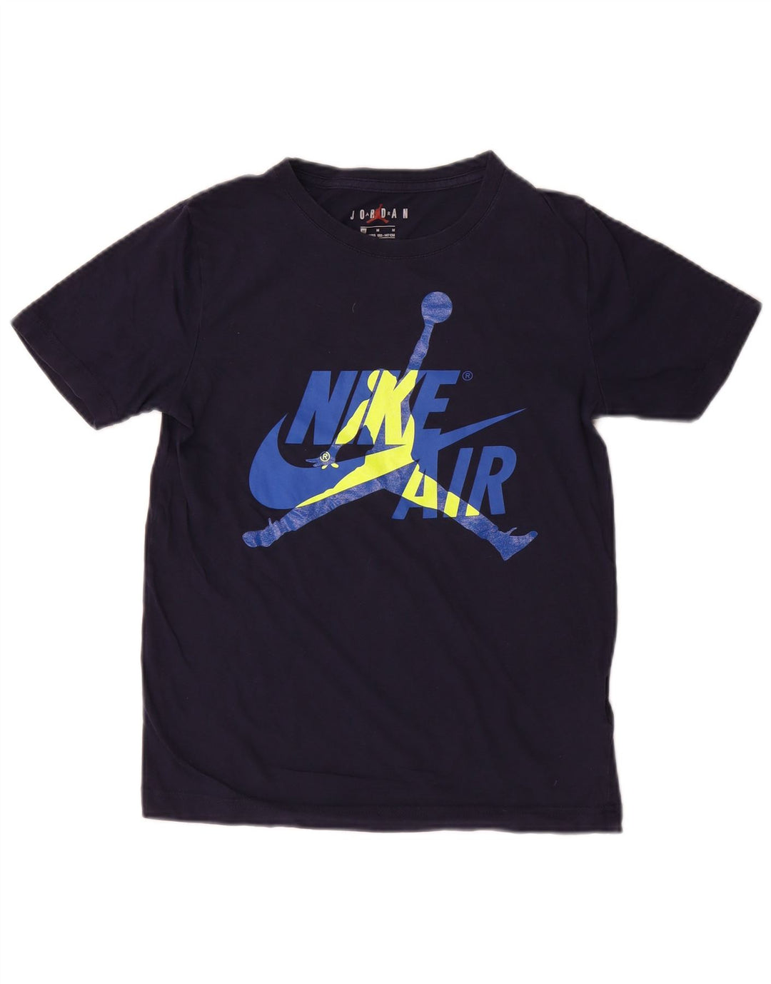 T-shirt grafica Jordan da bambino, 10-11 anni, in cotone blu navy medio